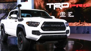 Toyota Tacoma TRD Pro is on display during the Chicago Auto Show at McCormick Place in Chicago, Illinois, United States on February 8, 2018.