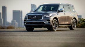 The new 2022 Infiniti QX80 on display