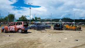 An outside Italian Demolition Derby festival