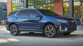 The 2022 Chevy Equinox parked in the city