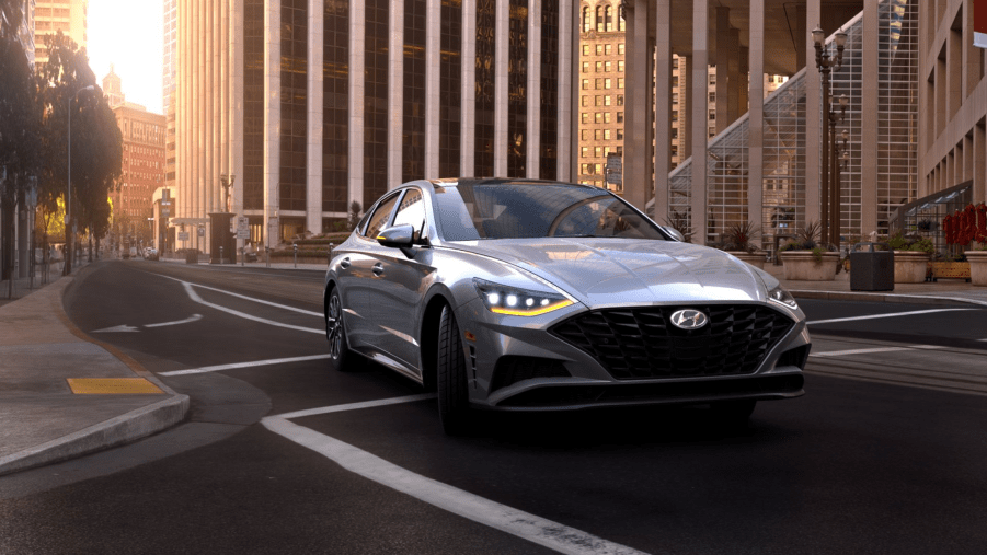 2021 Hyundai Sonata driving in the city