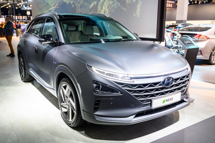 hyundai nexo on display in belgium