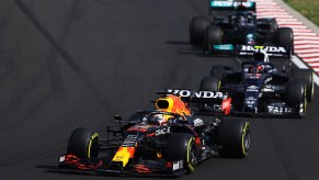 verstappen leads gasly and hamilton