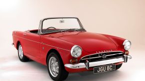 A red 1965 Sunbeam Tiger MKI