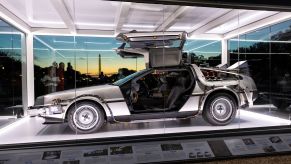 A 1981 DeLorean DMC-12, the one used in 'Back to the Future.'