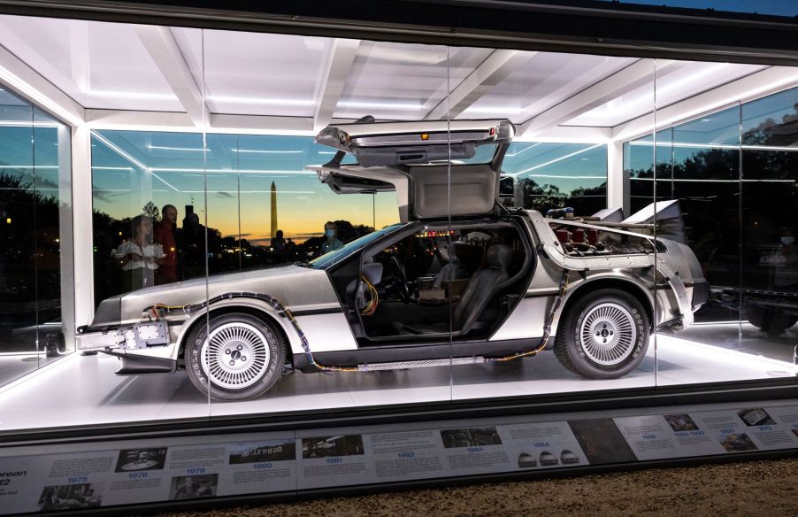 A 1981 DeLorean DMC-12, the one used in 'Back to the Future.'