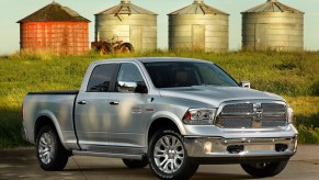 A 2015 Ram 1500 Laramie on a farm