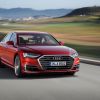 The 2021 Audi A8 sedan model in red