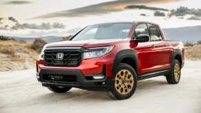 The 2021 Honda Ridgeline in sand