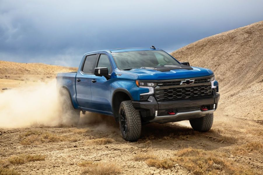 The 2022 Chevy Silverado ZR2 in the dirt