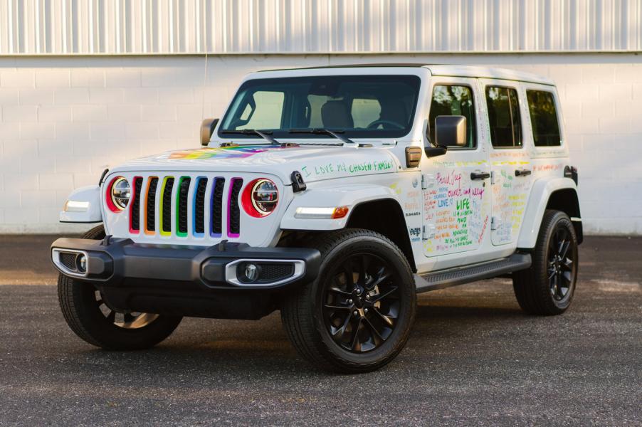 The rainbow 2021 Jeep Wrangler 4xe celebrates pride