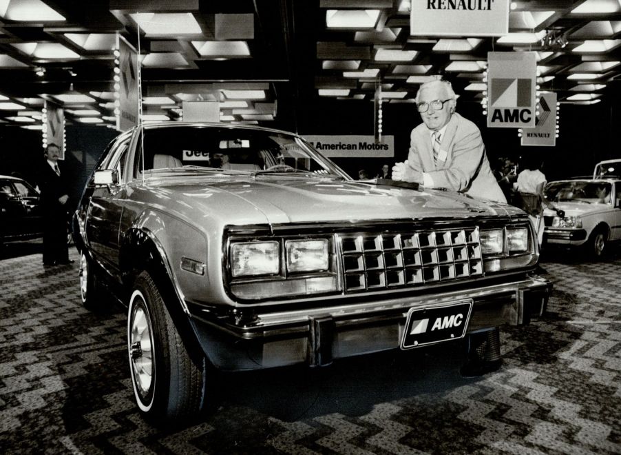 The new AMC Eagle introduction with American Motors president Bill Pickett