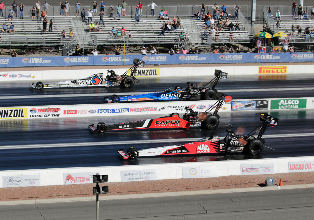 Four-wide at zMAX Raceway