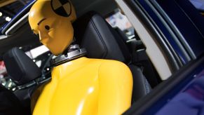 Crash test dummy used for car safety used to create a safety rating.