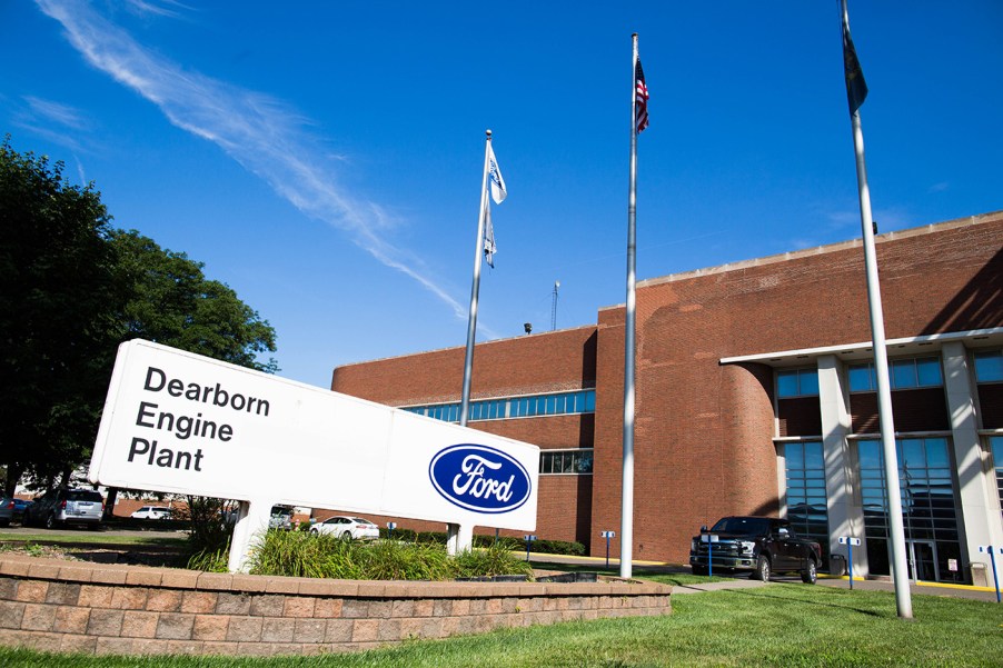 Ford Engine Plant in Dearborn Michigan. Employees here may be required to reveal COVID vaccination status