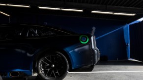 The NASCAR Next Gen car in the Daytona International Speedway garage. The spec race car's The Corvette-Style Next Gen Transaxle Will Transform NASCAR. | James Gilbert/Getty Images)