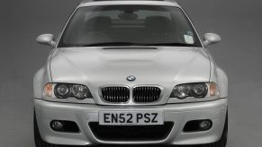 The front nose of a 2002 BMW M3 coupe