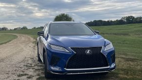 The 2021 Lexus RX 350 F Sport on a dirt road