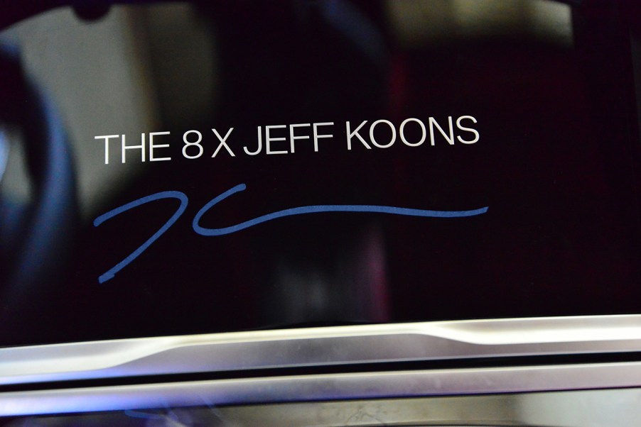 Teaser image of Jeff Koons signature seen on his next BMW Art Car an 8 Series M850i Grand Coupe.