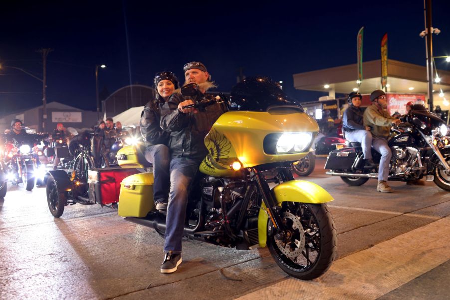 Riders attend the 81st Sturgis Motorcycle Rally in August 2021