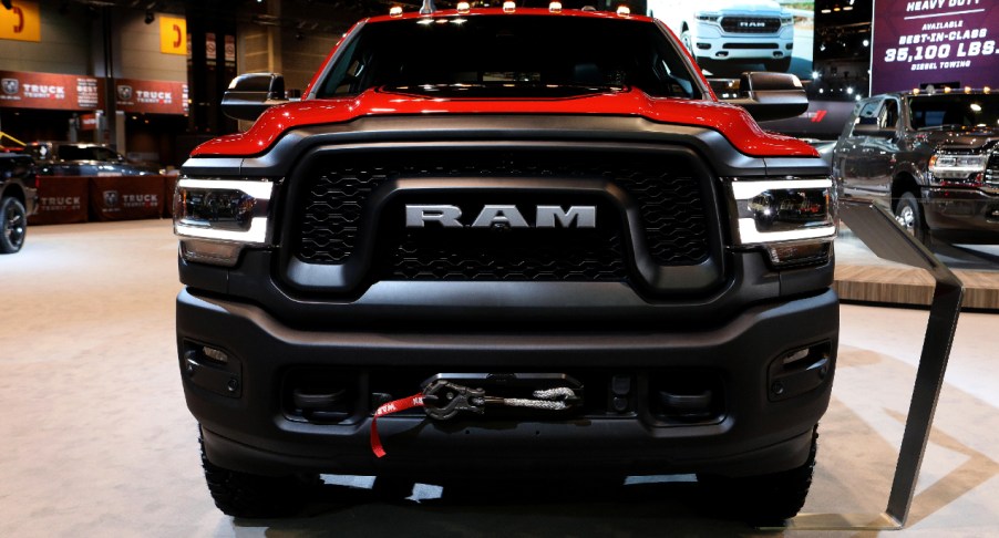 A red 2019 RAM 2500 Power Wagon is on display at the 111th Annual Chicago Auto Show at McCormick Place in Chicago, Illinois on February 8, 2019.