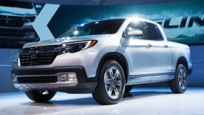 The new 2016 Honda Ridgeline truck during the North American International Auto Show in Detroit, Michigan.