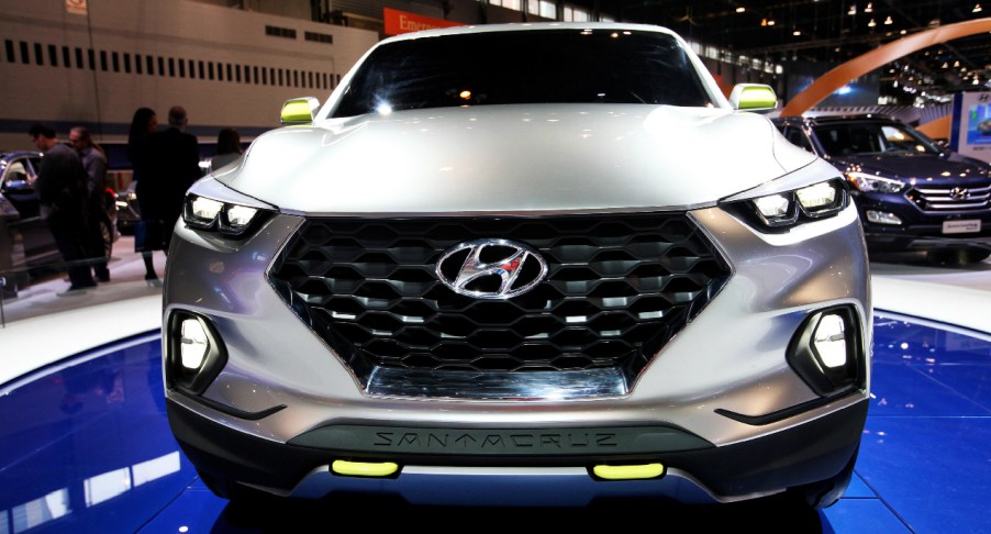 Hyundai Santa Cruz Crossover Truck Concept at the 107th Annual Chicago Auto Show at McCormick Place in Chicago, Illinois on FEBRUARY 13, 2015.