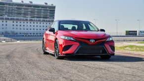 Toyota Camry TRD driving on track