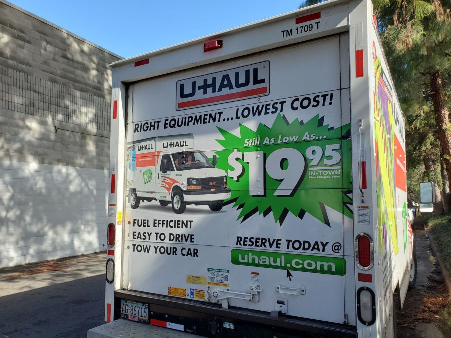 A U-Haul Truck parked in Clayton, California