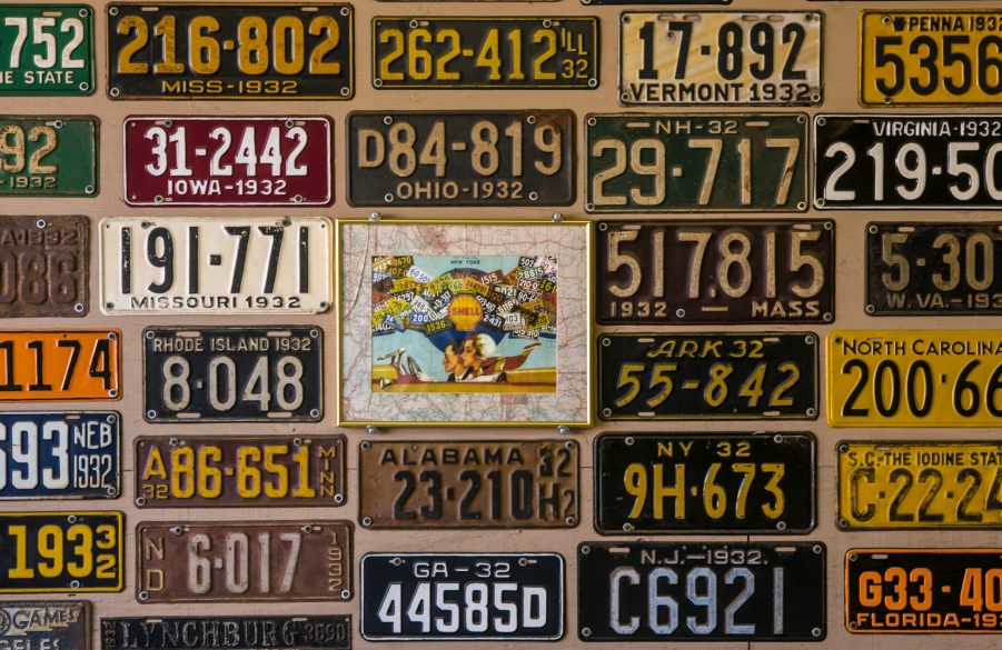 Wall of License Plates