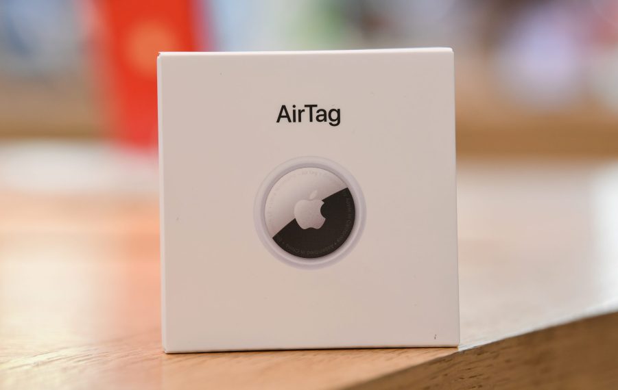 Apple Airtag on display