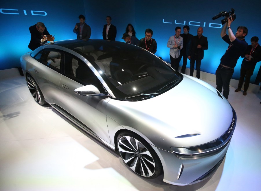 Lucid Air on display in Fremont