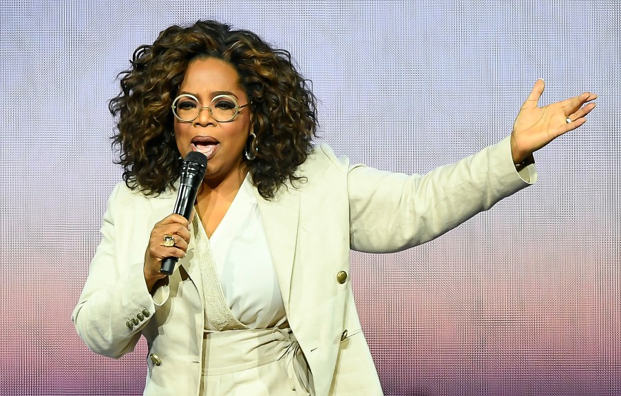 Oprah Winfrey hosting a show