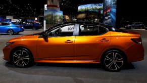 deep orange Nissan Sentra