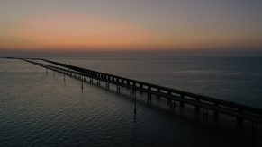 Seven mile bridge in Key West, Florida