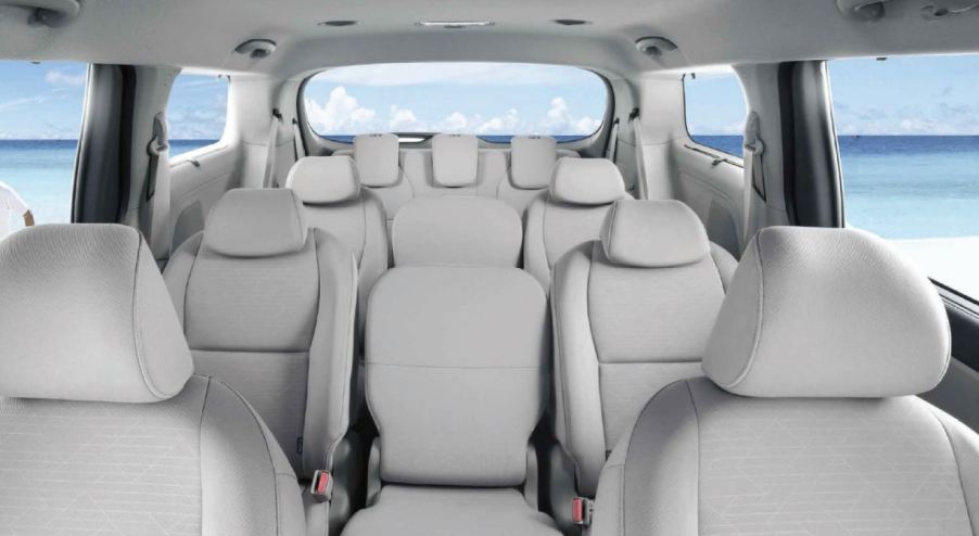 The interview view of the 11-seater Kia Grand Carnival van