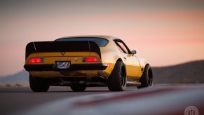 1971 Pontiac Trans Am parked trackside