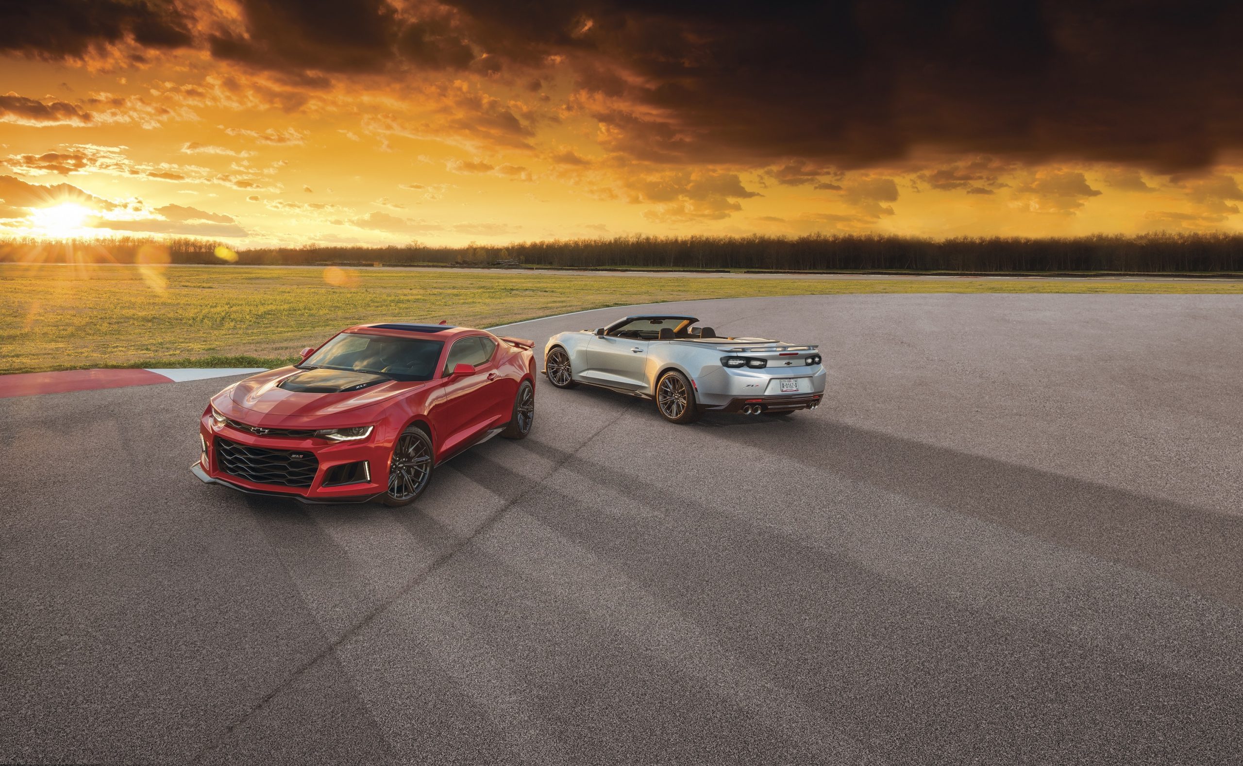 The 2022 Chevrolet Camaro ZL1 shot from the high 3/4 angle