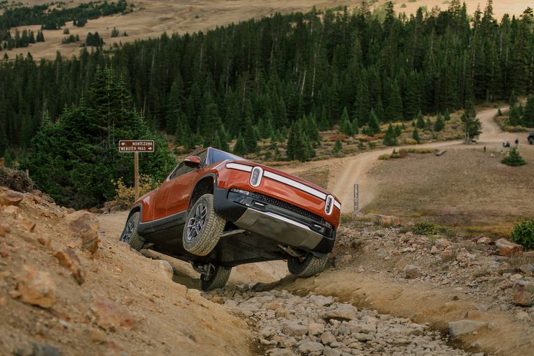 2022 Rivian R1T off-roading 