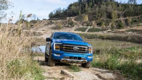 The 2022 ford F-150 Tremor off-roading in the dirt