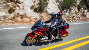 Honda Gold Wing Tour Candy Ardent Red Action