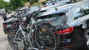 Bike Rack Mounted To Trailer Hitch