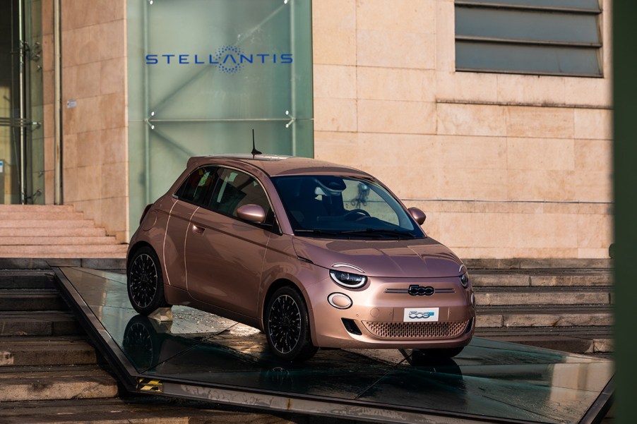 A view of the historical FIAT plant in Turin, Italy, on January 18, 2021. The historical FIAT plant of Mirafiori. Stellantis just signed a deal with Samsung SDI to co-produce battery modules for future battery electric vehicles.