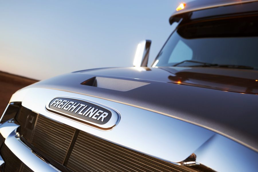 Freightliner Logo On Semi-Truck