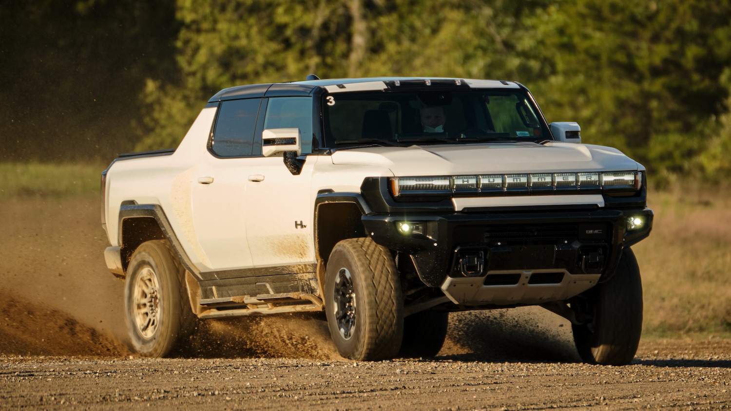 This is a photo of the GMC Hummer EV during tests in Michigan. The Edition 1 was recently tested by electric pickup enthusiast Jay Leno. 