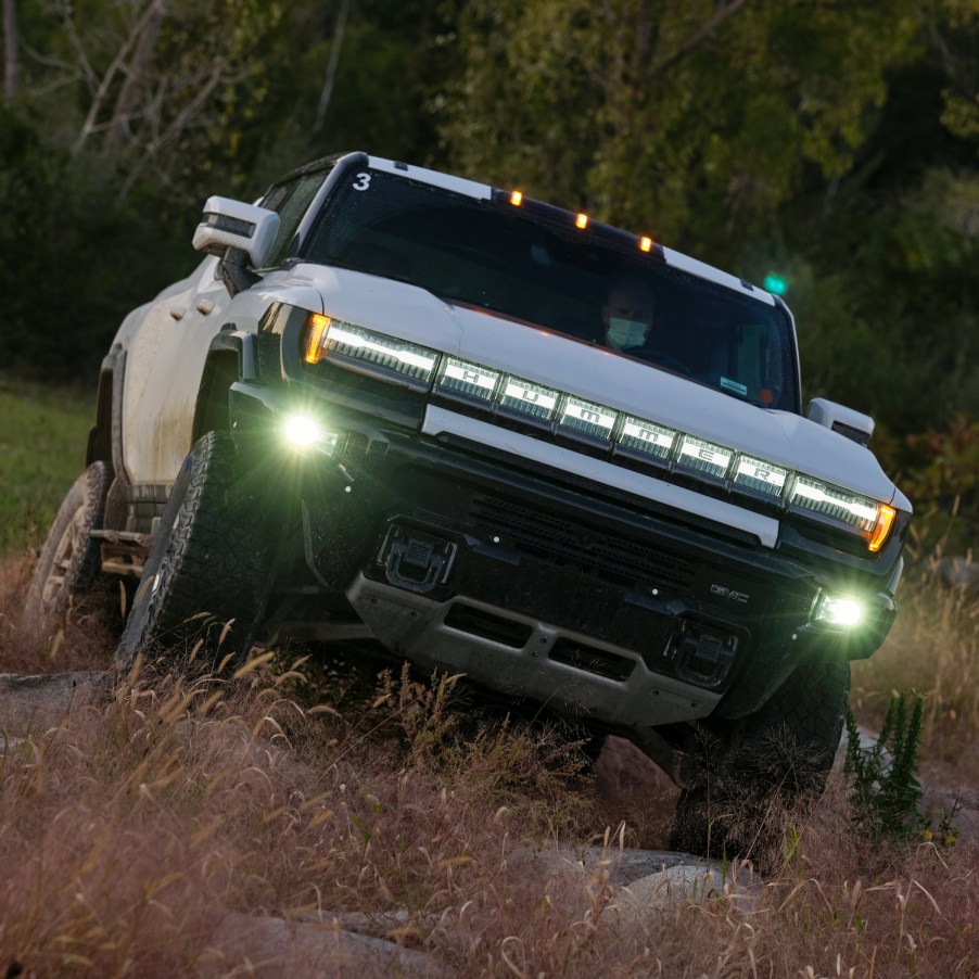 This is a photo of the GMC Hummer EV during tests in Michigan. The Edition 1 was recently tested by electric pickup enthusiast Jay Leno.