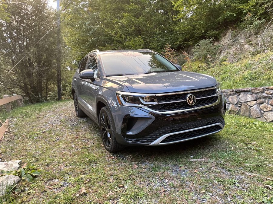 2022 Volkswagen Taos on a gravel road