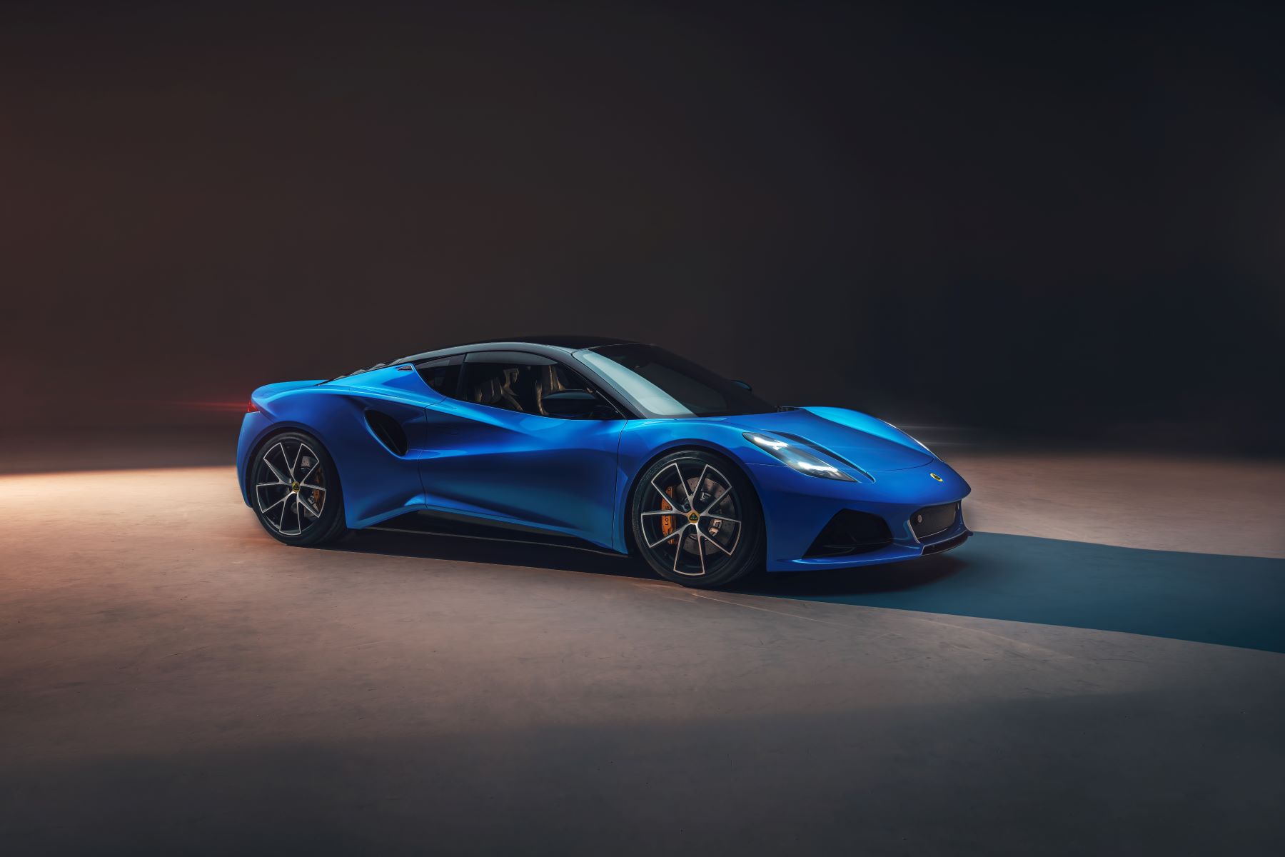 The Lotus Emira luxury sports car in blue