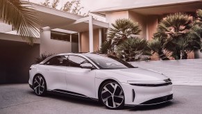 Lucid Air sedan in white.