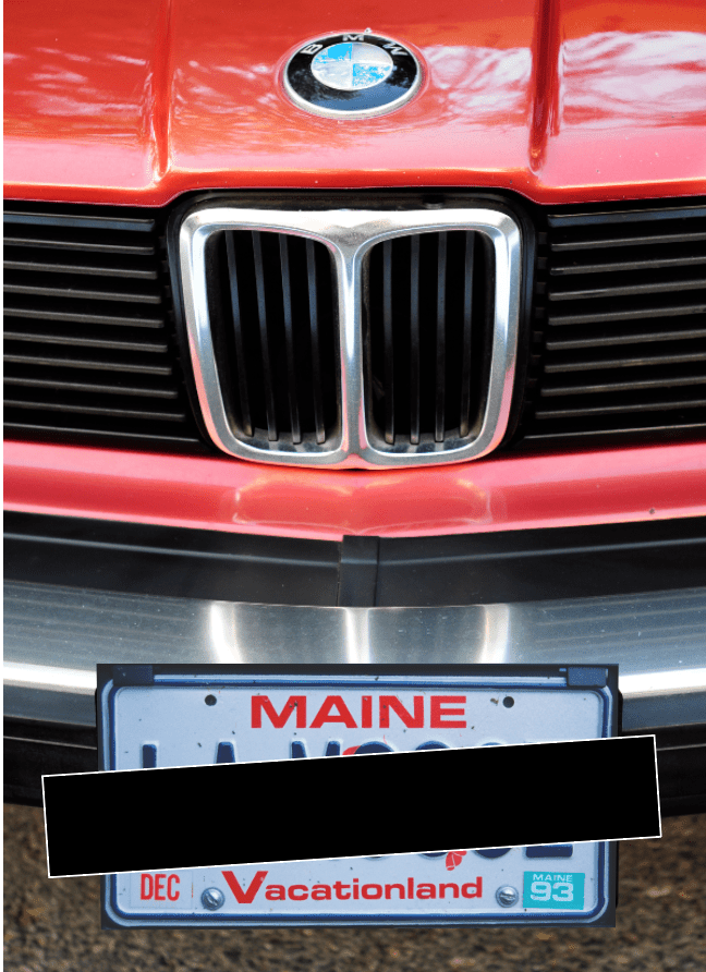 Maine vanity plate